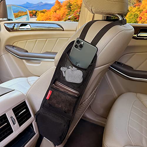 Car Seat Side Organizer, Auto Seat Storage Hanging Bag, Phones, Drink, Stuff Holder with Mesh Pocket for Cars, SUV & Truck 2 Pack - color: 2 Pack