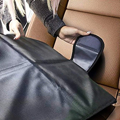 Big Ant Car Seat Protector, Thick Padding Protection for Child & Baby Cars Seats, Dog Mat, Non Slip and Waterproof Protects Automotive Vehicle Upholstery with Extra Storage Pocket (Black)