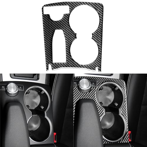 NVCNX Carbon Fiber Compatible with Mercedes-Benz C-Class W204 C250 C300 C350 C63 AMG 2008-2015 2009 2010 2011 2012 2013 2014 Accessories Car Cup Holder Organizer Cover Interior Trim Sticker Decal 1PC - color: Center Console Cup Holder Organizer Panel Trim