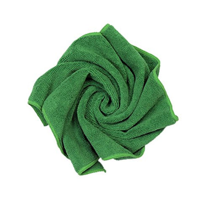 CARCAREZ Premium Microfiber Detailing Towels, 340 GSM Lint Free Car Buffing Waxing Polishing Drying Towels (6, Green, 16x16 Inch) - color: Green