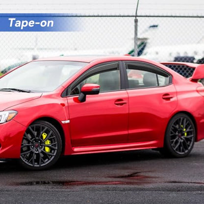 YQAUTEC Window Visors Rain Guards Shield Compatible with 2015-2021 Subaru WRX, Window Wind Deflectors Vent Shades for 15-21 Premium Limited STi - size: Y273SW