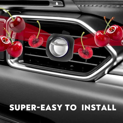 Car Air Freshener Vent Clips, 8 Pack, Provides Long-Lasting Scent, Up to 240 Days, Odor Eliminator (Cherry) - color: Cherry