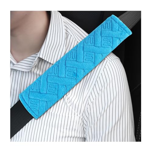 Dickno 2 PCS Car Seat Belt Pads Cover, Soft Comfortable Safe Belt Shoulder Strap Covers Harness Pad Helps Protect Your Neck and Shoulder, Universal Interior Accessories for Most Vehicles (Blue) - color: Blue