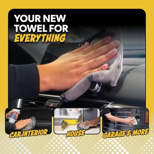 Chemical Guys AllSwipe Multi-Purpose Microfiber Towels for Cars Microfiber Cleaning Cloth Gray Drying Towels Car Detailing for Wash Interior and Glass, 14 x 12 Inch - 6 Pack - size: 6 Pack