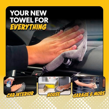 Chemical Guys AllSwipe Multi-Purpose Microfiber Towels for Cars Microfiber Cleaning Cloth Gray Drying Towels Car Detailing for Wash Interior and Glass, 14 x 12 Inch - 6 Pack - size: 6 Pack