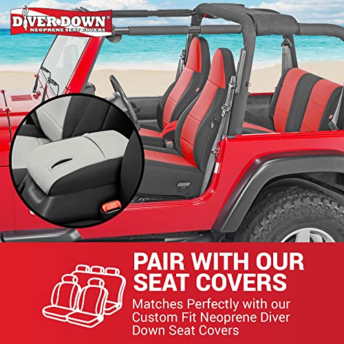 Diver Down Neoprene Center Console Cover - Fits Jeep 1997-2006 TJ Wrangler - Cushioned Armrest Cover - Doesn't Burn Your Elbow - Tight Custom Fit - Comfortable Foam Armrest Pad (97-00 Blue) - color: Blue, size: 1997-2000 TJ