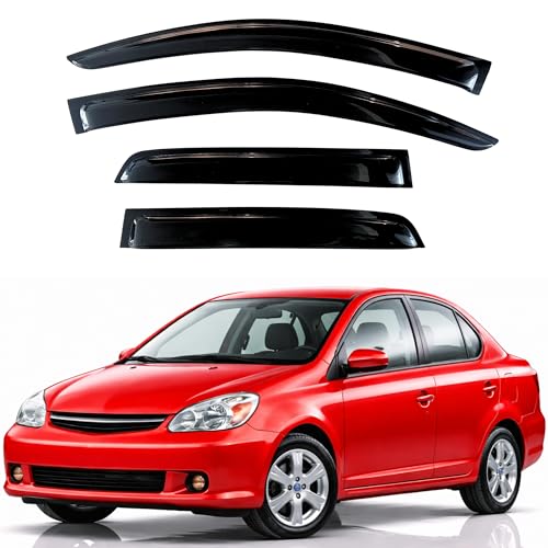 KPY Rain Guards Fit for 2000-2005 Toyota Echo Sedan, Out-Channel Window Visors Vent Wind Deflectors 4PC, Car Accessories for 00-05 Echo Sedan - size: 2000-2005 Echo Sedan