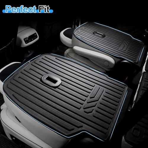 Second Row Backrest Mats for 2020-2025 Hyundai Palisade, All Weather TPE Seat Back Covers Kick Mats for Hyundai Palisade Accessories-7 Passenger Only - size: For Hyundai Palisade Kick Mats 2020-2025