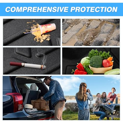 Powerty Front Trunk Mat for Ford F150 Lightning 2022-2025 Accessories Front Trunk Liner All Weather Mats Upper and Lower Trunk Storage Liner Cargo Mat 2 PCS - size: Front Cargo Mat｜For｜22-25｜Ford F150 Lightning