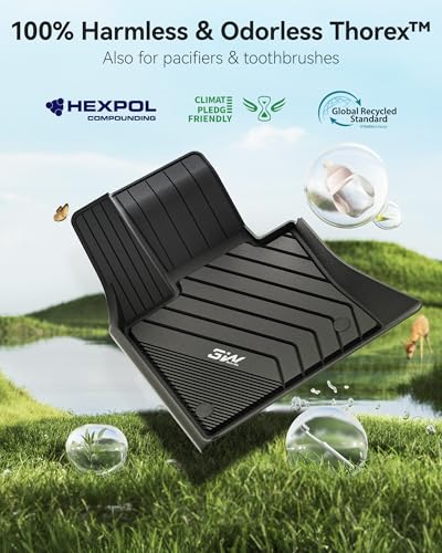 3W Floor Mats Custom Fit for BMW X5 (F15) 2014-2018 / BMW X6 (F16) 2015-2019, All Weather TPE Floor Liner 1st & 2nd Row Accessories Car Mats - style: 3) X5 2014-2018 | X6 2015-2019 | Floor Mats