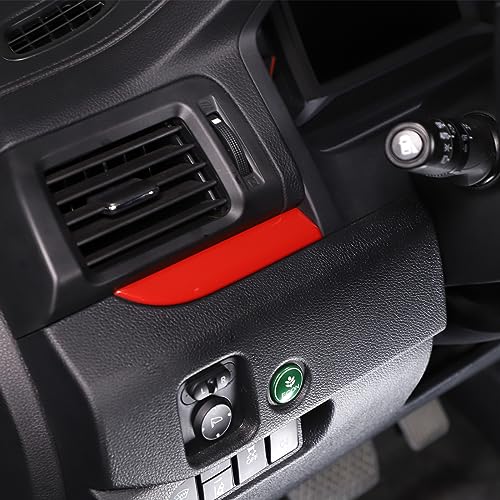 Dashboard Panel Cover Trim for Honda Pilot 2016-2022/ Passport 2019-2025/ Ridgeline 2016-2020 Accessories, Center Console Panel Strip Trim, Center Console Upper Center Pillar Trim, ABS (Red) - color: Red