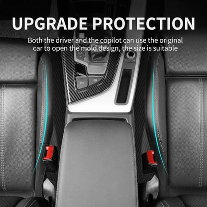 Junecarp 2PCS Car Seat Gap Filler - Elastic Car Seat Gap Filler Organizer Universal for Truck SUV Car Between Seat and Console - Prevent Items from Droping - Add Style to Your Car Accessories - color: Carbon Fiber