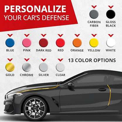 All-Fit Automotive Car Door Edge Protector – Universal DIY Edge Trim to Prevent Scratches & Dings – Flexible Adhesive Molding Trim for Cars, Trucks & SUVs (10 Ft - Gold) - color: Gold