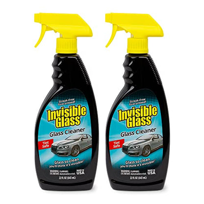 Invisible Glass 92164-2PK Premium Glass Cleaner Spray for Car Windshields and Windows, Automotive and Home Window Cleaner, Streak-Free, Ammonia-Free, Tint-Safe – 22 fl oz (Pack of 2) - size: 22 Fl Oz (Pack of 2)