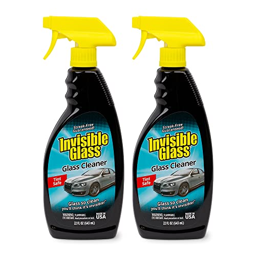 Invisible Glass 92164-2PK Premium Glass Cleaner Spray for Car Windshields and Windows, Automotive and Home Window Cleaner, Streak-Free, Ammonia-Free, Tint-Safe – 22 fl oz (Pack of 2) - size: 22 Fl Oz (Pack of 2)