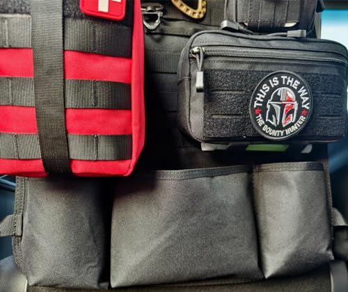Molle Seat Back Organizer, Tactical Car Seat Cover Organizer Panel with Pouches, Molle Universal Vehicle Panel (Black) - style: Black