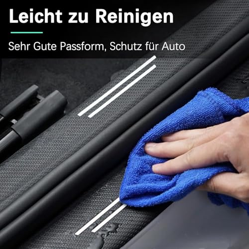 9 Pcs Car Door Sill Protector for Honda CR-V Hybrid & CRV 2023 2024 2025 2026, Scuff Plate Guard Entry Trim Carbon Fiber Texture Anti-Scratch Waterproof Durable