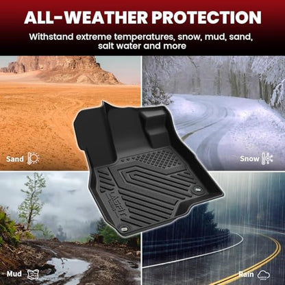 LASFIT Floor Mats & Cargo Mat for Acura RDX (2019-2026) All Weather Floor Liner TPE Custom Fit 1st & 2nd Row Rubber Car Mats and Cargo Liner for Acura RDX Automotive Accessories, Black, Tasteless - size: 2019-2026 | For Acura RDX | 1st & 2nd Row & Cargo