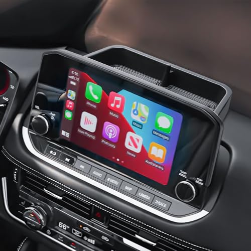 HGWEI Dash Storage Tray Compatible with 2021-2023 Nissan Rogue SL/Platinum Interior Accessories Center Console Dashboard Organizer Mount Holder Storage Tray Behind Screen (ONLY for 9 Inch), Black