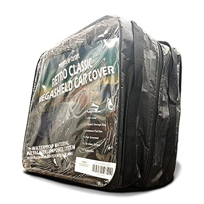CarsCover Retro Classic Megashield Car Cover Heavy Duty All Weatherproof Waterproof Automobiles Indoor Outdoor Snow Rain Dust UV Protection Full Auto Vehicle Covers (Fit up to 215 inch Length) - size: Fit up to 215 inch length