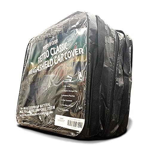 CarsCover Retro Classic Megashield Car Cover Heavy Duty All Weatherproof Waterproof Automobiles Indoor Outdoor Snow Rain Dust UV Protection Full Auto Vehicle Covers (Fit up to 215 inch Length) - size: Fit up to 215 inch length