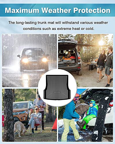 Mixsuper Custom Fit Rear Cargo Liner for Tesla Model S 2012-2020 All Weather Trunk Liner Cargo Mat Black (Not Fit 2021 Tesla Model S Plaid/Long Range) - size: Cargo Liner for 2012-2020 Model S