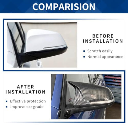 Side Mirror Cover Compatible with 3-Series F30 F31 F34 / 4-Series F32 F33 F36 / 2-Series F22 F23 / 1 Series F20 X1 E84 M2 F87 (Carbon Fiber Pattern, F22 F30 F32 F36) - color: Carbon Fiber Pattern, size: F22 F30 F32 F36