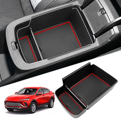 SKTU for 2024 2025 2026 Buick Envista Accessories Center Console Organizer 2024 2025 2026 Envista Insert ABS Materials Tray 2024 2025 2026 Envista Accessories Console Tray (Red) - color: 2024-2026 Envista Red