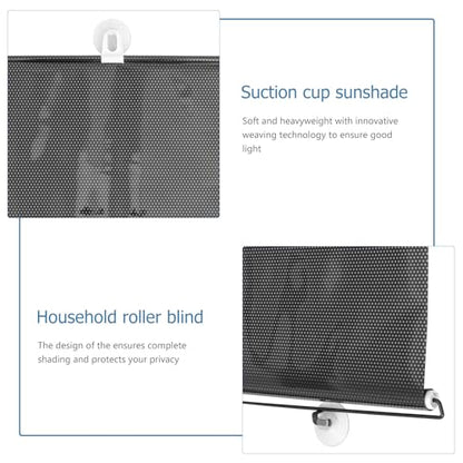PATKAW (1 Pcs) Window Blinds, Blackout Shades No Drill, Suction Cup Temporary Roller Blind, Light Blocking Window Cover for Bedroom, Office, Nursery, Home Privacy, Travel, Rv and Car - size: Size 1