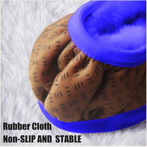 Furry Car Steering Wheel Cover, Fluffy Soft Warm Plush Non-Slip, 14 1/2-15 inch, for Women Girls, Blue - color: single cover - blue