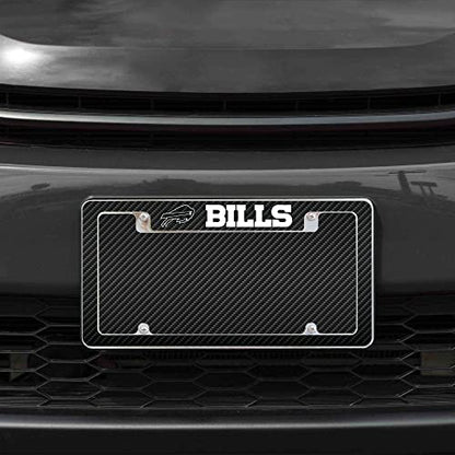 Rico Industries NFL Football Black 12" x 6" Chrome All Over Automotive License Plate Frame for Car/Truck/SUV