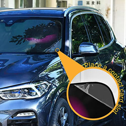 Pink Evil Eyes Windshield Sun Shade - Foldable Car Front Window Sunshades for Most Sedans SUV Truck, Blocks UV Rays and Keeps Your Vehicle Cool - color: Pink Evil Eyes, size: 55*27.6inch