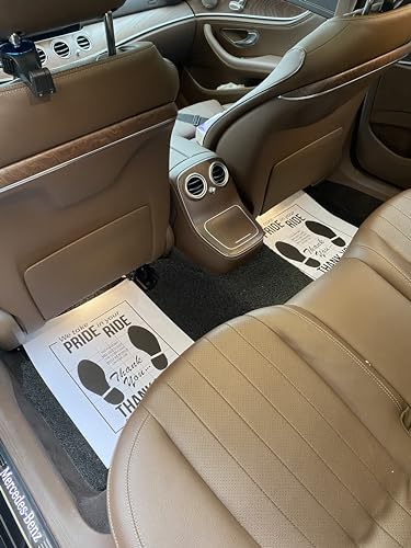 White Car Paper Floor Mats,50Pcs Vehicles Disposable Floor Pads,Temporary Cars Floor Protector,Automotive Mat Covers Protector,Detailing Detail Wash,Temporary Sticky 16x20inch