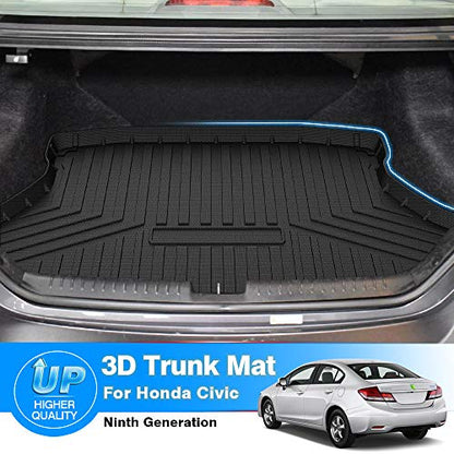 Cartist Cargo Liner for Honda Civic 2012-2015 All Weather Trunk Liner Odorless High Side 3D Anti-Slip Trunk Floor Mat - size: 1)Honda Civic 2012-2015