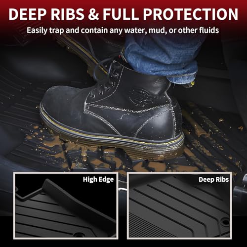 LASFIT Floor Mats & Cargo Mat for 2023 2024 2025 2026 BMW X1 xDrive28i M35i xDrive, Custom Fit TPE All Weather Waterproof Floor Liners Full Set Car Liners, Black - size: 1) X1 2023-2026 | Floor Mats Full Set