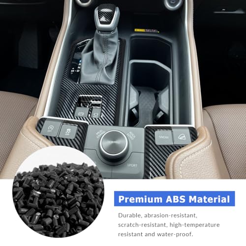 INTGET Center Console Interior Trim Cover for 2026 Toyota Grand Highlander Accessories 2024 2025 ABS Carbon Fiber Gear Shift Panel Cover with Knob Cover Armrest Box Switch Protective Stickers (4PCS) - color: 4 PCS Center Console Panel Cover
