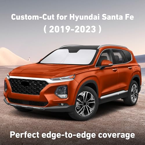 EcoNour Windshield Sunshade Compatible for Hyundai Santafe 2019-2021 2022 2023, Sun Visor for Front Windshield & Window Sun Shade Cover, UV Heat Blocker & Protector, Car Accessories - size: For Hyundai Santa Fe (2019–2023)
