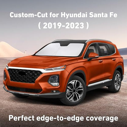 EcoNour Windshield Sunshade Compatible for Hyundai Santafe 2019-2021 2022 2023, Sun Visor for Front Windshield & Window Sun Shade Cover, UV Heat Blocker & Protector, Car Accessories - size: For Hyundai Santa Fe (2019–2023)