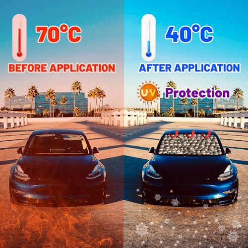 Custom Face Car Windshield Sun Shade Customized Foldable Front Window Sunshade UV Rays Protector Shield Vehicle Cover for Car Sedans SUV Trucks 57" X 30" - color: Custom Face