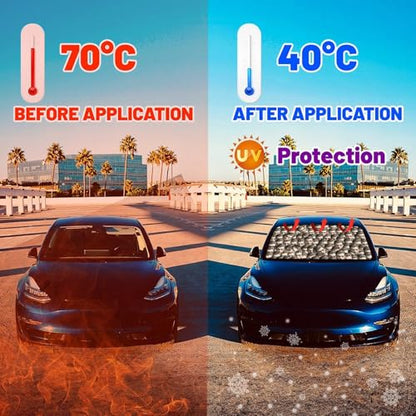 Custom Face Car Windshield Sun Shade Customized Foldable Front Window Sunshade UV Rays Protector Shield Vehicle Cover for Car Sedans SUV Trucks 57" X 30" - color: Custom Face