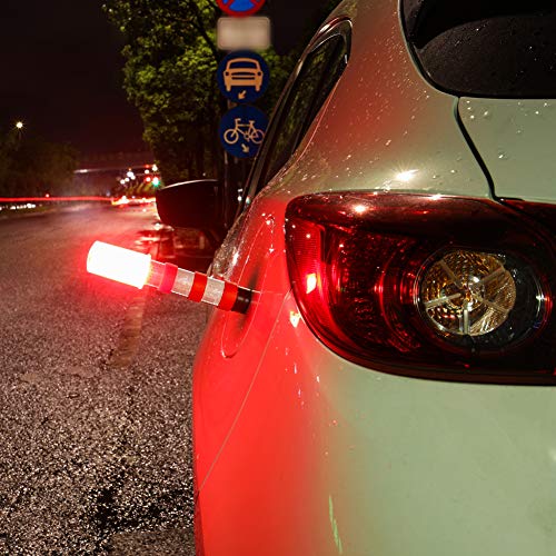 Twinkle Star Emergency Roadside Flares Kit LED Safety Strobe Road Warning Light Highway Beacon Alert Flare with Magnetic Base, Detachable Stand, Solid Storage Case (Set of 2) - color: Gray, size: 2 Sets