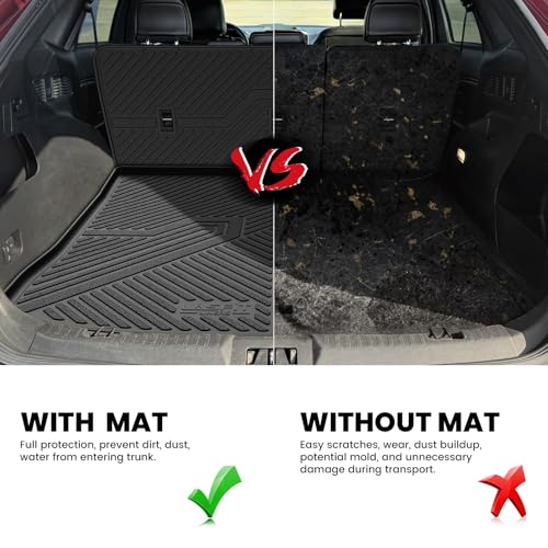 LASFIT Floor Mats&Cargo Backrest Mat for Ford Edge 2015-2024,Costom Fit All Weather Protection TPE Easy Clean Floor Liners, Keep Your Car Trunk Clean and Tidy,1pcs. - style: 10) Edge| 15-24 | Cargo&Seatback