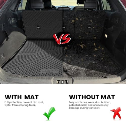 LASFIT Floor Mats&Cargo Backrest Mat for Ford Edge 2015-2024,Costom Fit All Weather Protection TPE Easy Clean Floor Liners, Keep Your Car Trunk Clean and Tidy,1pcs. - style: 10) Edge| 15-24 | Cargo&Seatback