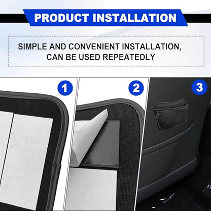 Car Seat Side Storage Pocket/Multi-Pocket Centre Console Storage Box, Car Seat Side Pocket Organizer, PU Leather Pouch Bag (Black)