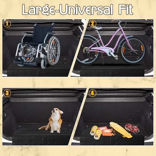 Tinideya Large Rear Bumper Protector for Cars 36 x 25 Inch Bumper Guard Foldable Protective Mat Dog Blanket Cargo Liner Preventing Scratches While Unloading and Loading for SUV Van Truck Vehicle - size: 36 x 25 Inches