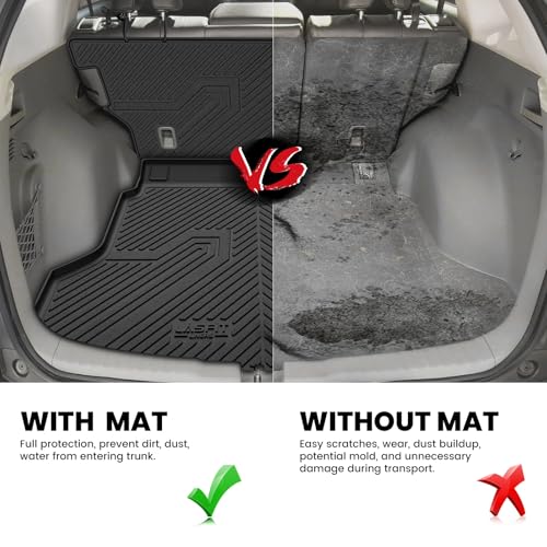 LASFIT Full Set Floor Mats for Honda CR-V 2012-2016 EX & LX & SE, All Weather TPE Custom Fit Floor Liners 1st & 2nd Row & Seat Back Mat & Cargo Mat (Not Fit EX-L & Touring) - style: 2）For Honda CR-V | 2012-2016 | Full Set with Seat Back Mat