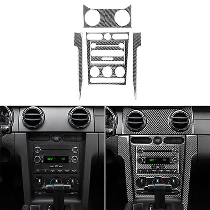 Center Console Panel Air Outlet Vent Kit Real Soft Carbon Fiber Accessories Decals Compatible with Ford Mustang GT Shelby 2005 2006 2007 2008 2009 Interior 7PCS - color: Console&vent Kit-black