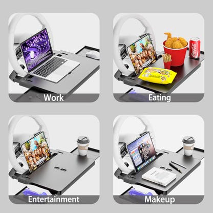 Steering Wheel Tray, Car Food Tray, Car Desk for Laptop, Multipurpose Car Table for Eating & Work, Adjustable Car Tray with Drawer and Anti-Slip Protective Adhesive (26" L x 10" W x 2" H) - size: 26" L x 10" W x 2" H