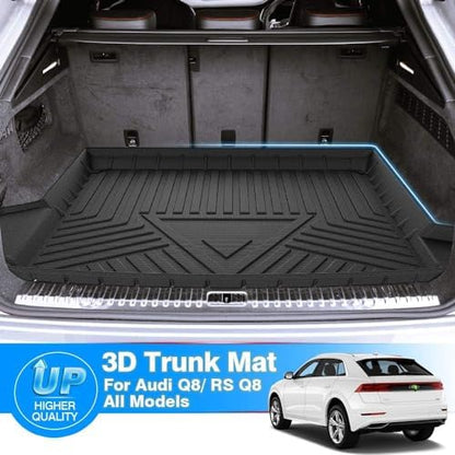 Cargo Liner Fits for Audi Q8/RS Q8 2019-2025 2026, All Weather Cargo Mat for Q8, Heavy Duty Waterproof Rear Trunk Mat for Q8 Accessories - size: 1)Audi Q8/RS Q8【2019-2025】