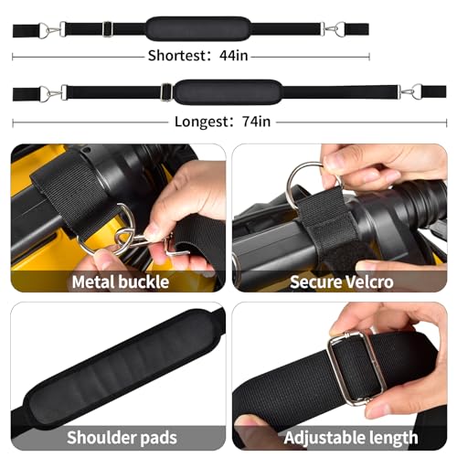 Universal Vacuum Shoulder Strap for Armor All/for Dewalt/for Shark, Adjustable Heavy Carrying Duty Strap for Wet Dry Vacuum, Hands Free Carrying Accessory for Car Detailing, Garage & Home Use